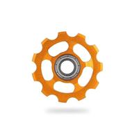 Violiica Para rueda de polea de cambio trasero de bicicleta 11T para 7-12 velocidades, aluminio CNC con rodamiento de cerámica sellado, repuesto para piezas de bicicleta (el color varía)