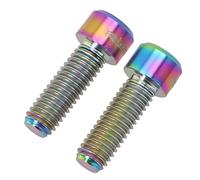 Violiica Perno de abrazadera para cigüeñal de bicicleta para Shimano Ultegra y Hollowtech Ii, tornillo de aleación M6 x 18 mm, paquete de 2 unidades, negro/dorado/arcoíris