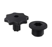 Violiica Perno de cigüeñal de bicicleta de 18 mm para HollowTech II con herramienta, tornillo de manivela de bicicleta para Shimano, cierre de nailon negro, 9,3 g