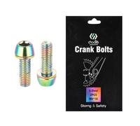 Violiica Pernos de manivela de bicicleta M6 x 18 mm con junta de acero tornillos de fijación para carretera y bielas de bicicleta, color rojo, verde, azul, naranja, opciones coloridas