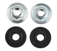 Violiica Placa de presión de 4 piezas y herramienta de férula de tuerca hexagonal para amoladora angular tipo 100 y pulidora, color negro y plateado