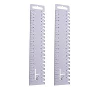 Violiica Regla de costura de retazos de plástico ultrafina, herramienta de acolchado de 21 cm para medir el margen de costura y dibujar líneas rectas o curvas, 2 unidades