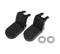 Violiica Reposapiés trasero plegable para pasajeros para bicicletas eléctricas y motocicletas, aleación de aluminio, paquete de 2 unidades, color negro, opciones de 10 mm o 15 mm