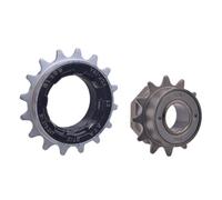 Violiica Rueda libre de una sola velocidad 12T 16T BMX Fixie E-para engranaje trasero de bicicleta, compatible con métrico/rosca, plata u oro