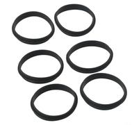 Violiica Sello de tapa de silicona para botellas de agua de hidratación, junta de repuesto para botellas recargables de apretar, paquete de 6, color negro