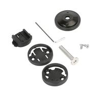 Violiica Soporte de aluminio para vástago de bicicleta Garmin Edge 25/520/820/1000, para Bryton Rider 35/40, Cateye CC-PD100W - para ordenadores de ciclismo, color negro