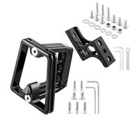 Violiica Soporte de extensión frontal de 3 agujeros para bicicleta plegable Brompton, aleación de aluminio, elevador de nariz de cerdo con adaptador de estante frontal, color negro