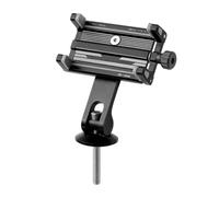 Violiica Soporte de teléfono giratorio de 360 grados para bicicleta, a prueba de golpes, ajustable, para teléfonos inteligentes, 5888 mm, para manubrio redondo y cuadrado, color negro