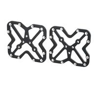 Violiica Spd - Adaptador de pedal plano para Shimano Spd y Look Keo Cnc de aleación de aluminio, tacos de plataforma para bicicletas de montaña y carretera, 1 par, color negro