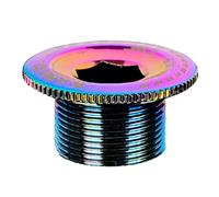 Violiica Tapa de perno de manivela CNC de aleación de aluminio para anillo de cadena hueco Prowheel Fsa Fc 4500 Fc 5600 Road para bielas de bicicleta M18 tornillo roscado negro/rojo/dorado/azul