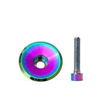 Violiica Tapa superior y perno de aluminio para auriculares de bicicleta de 1 1/8 pulgadas para vástago de auriculares de bicicleta, repuesto de aleación 6061 para tubo de dirección sin rosca y