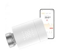 Violiica Termostato inteligente de radiador WiFi con aplicación y control de voz, temporizador programable, batería de larga duración, funcionamiento silencioso, para 97% de radiadores, para Smart