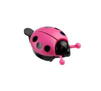 Violiica Timbre de bicicleta para niños, diseño de mariquita roja con sonido claro, antena de prensa para abrir las alas, accesorio de plástico para manillar de 22 mm