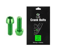 Violiica Tornillos de manivela de bicicleta M6 x 18 mm con junta de acero para carretera para bicicleta, bielas de PVC recubiertas en rojo, verde, azul, naranja, colorido