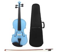 Violín 4/4 Adecuado Para Principiantes Violín Con Estuche/arco/cuerdas/sintonizador/silencio/puentes Accesorios Conjuntos De Violín(Blue)