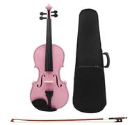 Violín 4/4 Adecuado Para Principiantes Violín Con Estuche/arco/cuerdas/sintonizador/silencio/puentes Accesorios Conjuntos De Violín(Pink)