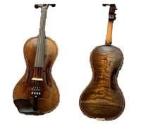 Violín 4/4 con tono rico y estuche bellamente incrustado Hermosa apariencia seleccionada con tapa de abeto europeo