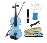 Violín 4/4 Panel De Arce Para Principiantes Violín Azul Adorno De Estudio De Lección De Música Adecuado Con Accesorios (Color : Blue Violin Set)