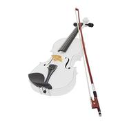 Violín 4/4 Popularizar Para Principiantes Estudio De Lecciones Violín Panel De Arce De Madera Maciza Violín Con Accesorios (Color : White Violin)