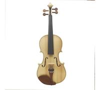 Violín 4/4 tallado a mano en color madera, con arco y estuche para practicar instrumentos de cuerda.