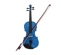 Violín 4/4, Violín Acústico Azul Oscuro, Panel De Tilo, Violín Con Estuche, Arco, Instrumento Musical Para Estudiantes Principiantes
