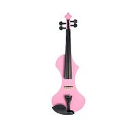 Violín 4/4 Violín Eléctrico De Tamaño Completo Violín Mudo De Madera Maciza Juego De Estuche De Puente De Arco De Violín Eléctrico/mudo Hecho A Mano Avanzado (Color : Pink)