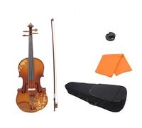 Violín 4/4 Violín Madera Maciza Color Natural Patrón Artesanal Principiantes Y Adultos Práctica De Juego Disponible