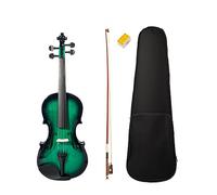 Violín Acústico 4/4 Violín De Tamaño Completo Con Arco De Caja Para Estudiantes Principiantes Verde Negro (Color : 1-4)