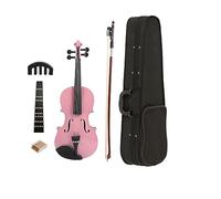Violín Acústico Brillante Con Férula 1/8, Estuche Con Caja, Kits De Arco, Instrumentos Musicales De Violín Mate Para Principiantes (Color : Pink)