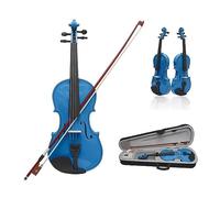 Violín Acústico De Tamaño Completo 4/4 Para Principiantes, Violín De Madera Maciza Con Estuche De Transporte, Instrumento De Cuerda Con Caja De Violín (Color : Dark blue)