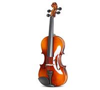Violín acústico hecho a mano, tamaño completo, 4 cuerdas, 4/4 tamaño completo, juego de violín de tilo para principiantes, hecho a mano y acústico con funda, puente de arco, paño de colofonia y