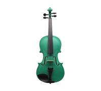 Violín Acústico Verde 4/4 3/4 1/2 1/4 1/8 Para Estudiantes Principiantes Estuche Arco Soporte Para Hombros Cuerdas Silenciosas (Color : 1/2)