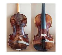 Violín Anacardo pintura llama violín hecho a mano 4/4 Retro marrón oscuro violín de arce instrumento Musical profesional