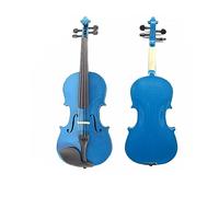 Violín Azul De Madera Contrachapada, Placa De Tilo, Violín Estudiantil 4/4 3/4 1/2 1/4 1/8 1/16 (Color : 4/4)