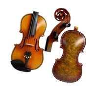 Violín bellamente tallado con forma de violín de arce 4/4 con hermosos colores traje de violín para principiantes