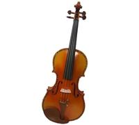 Violín Carcasa de violín 4/4 con incrustaciones de fondo entero flameado.