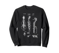 Violín Charol Estilo Vintage Violinista Fresco Vintage Violín Sudadera