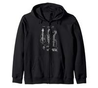 Violín Charol Estilo Vintage Violinista Fresco Vintage Violín Sudadera con Capucha