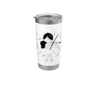 Violín Chica Aspecto cómico Música barroca para niñas Vaso térmico de acero inoxidable de doble pared