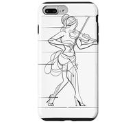 Violín Chica Dibujo Violinista Música Folk Carcasa para iPhone 7 Plus/8 Plus