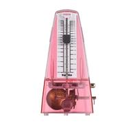 Violín clásico de tambor de tambor de ukelele mecánico para guitarra para guitarra, velocidad de ritmo ajustable de metrónomo portátil para un ritmo preciso (Rosa)