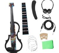 Violín Colorido 4/4 Violín Electroacústico Inteligente Silencioso Violín Electroacústico Auriculares Que Conectan Accesorios De Violín