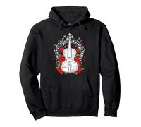Violín con Rosas y Notas Musicales Sudadera con Capucha