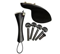 Violín cuerda Instrumento Accesorios 1 Juego De Piezas De Violín 4/4, Accesorios, Clavijas, Reposacabezas, Pieza Trasera, Pasador, Incrustación De Madera De Ébano, Blanco