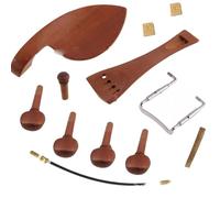 Violín cuerda Instrumento Accesorios Accesorios Para Violín De Madera De Fecha 4/4, Clavijas, Placa De Tracción, Cuerda Trasera, Mentonera, Tornillos Delanteros Y Traseros Plateados Con Corcho