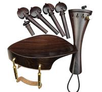 Violín cuerda Instrumento Accesorios Accesorios Para Violín De Tamaño Completo 4/4, Clavijas, Endpin, Mentonera Con Abrazadera, Cola De Corcho, Tripa De Ébano Natural