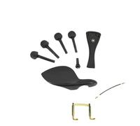 Violín cuerda Instrumento Accesorios Un Juego De Accesorios Para Violín De Ébano, Placas De Dibujo, 4 Clavijas, Perilla De Mentonera, Piezas Profesionales Para Violín 4/4 3/4 1/2 1/4 (Color : 3/4)