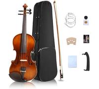 Violín de 1/8 para niños, pequeño hecho con maderas de abeto de arce, con accesorios de ébano, violín para niños de 3 a 5 años