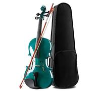 Violín de tamaño Completo, 4 cuerdas 4/4 al estudiante de Violín de madera de bajo tamaño completo for empezar, hechas a mano y acústica con estuche, arco, puente, colofonia, tela y cuerdas de repuest
