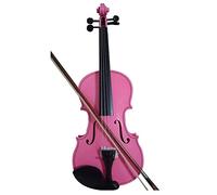 Violín de tamaño Completo, Violín acústico de estudiante Spuce 1/8 de arce con bosque de la carcasa de la colcha del color rosa (tamaño: 4/4)